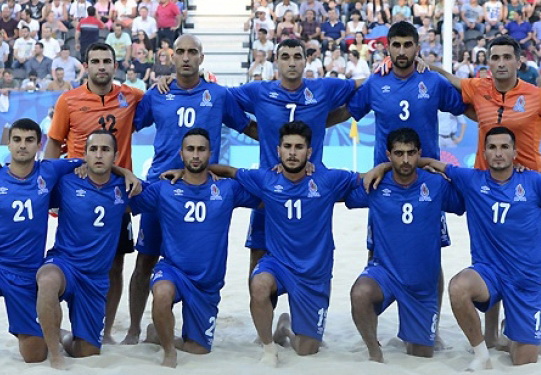 Сборная Азербайджана по пляжному футболу сыграет с Румынией, Молдовой и Англией