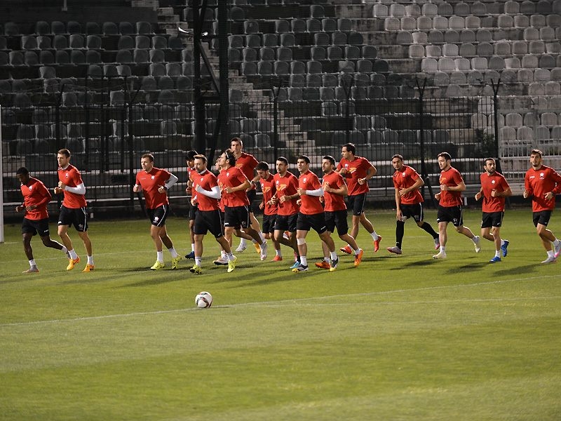 Заключительная тренировка «Габалы» в Афинах перед матчем против «Панатинаикоса» - ФОТО