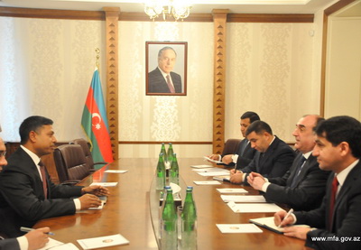 Эльмар Мамедъяров встретился с новоназначенным послом Индии в Азербайджане - ФОТО