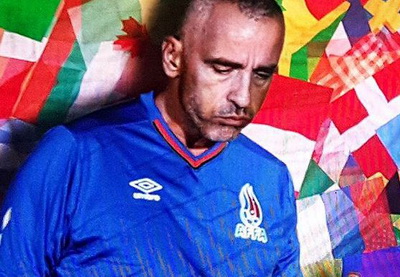 Эрос Рамазотти в форме сборной Азербайджана по футболу – ФОТО