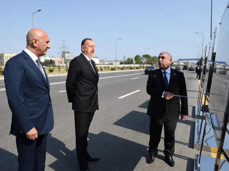 Президент Ильхам Алиев ознакомился с состоянием улицы Микаила Алиева в Низаминском районе - ФОТО