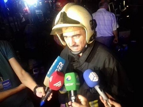 Замначальника Службы пожарной охраны: «Сгорело 930 кв.м. площади рынка автозапчастей в Баку»