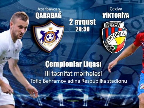 Время начала матча «Карабах» - «Виктория Плзень»