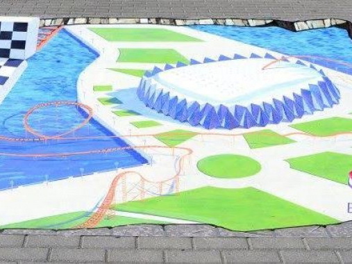 3D табло «street-art» в честь 42-ой Всемирной шахматной Олимпиады готово – ФОТО и ВИДЕО