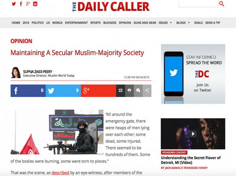 The Daıly Caller: Поддержание светского общества в странах с мусульманским большинством