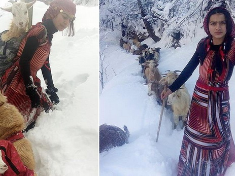 Почти как Фитнэ. В Турции юная пастушка стала героиней соцсетей - ФОТО