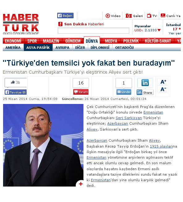 СМИ Турции высоко оценили выступление Президента Азербайджана в Праге  [Фото]