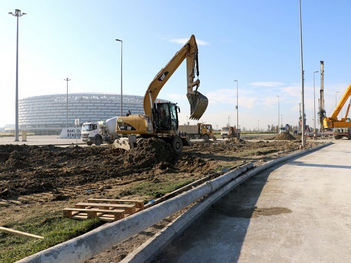 Bakı Olimpiya Stadionunun qarşısında yeni avtomobil tuneli tikilir – FOTO