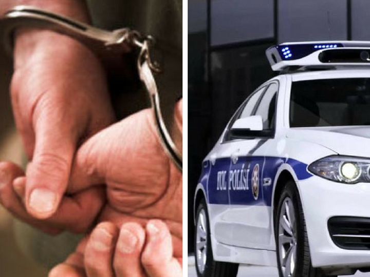 В Баку задержан водитель, угрожавший полицейскому оружием и требовавший не штрафовать его