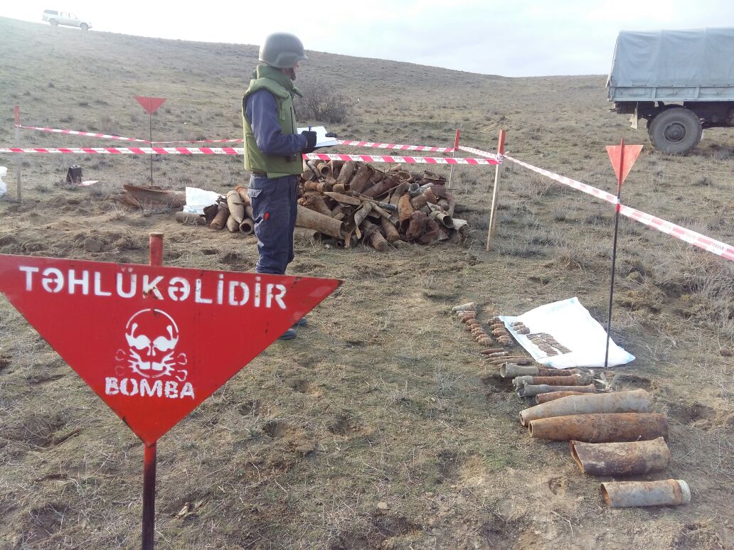 Ağstafada 517 ədəd partlamamış hərbi sursat tapılıb – FOTO