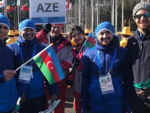 Азербайджанская делегация в олимпийской деревне Пхенчхана - ФОТО