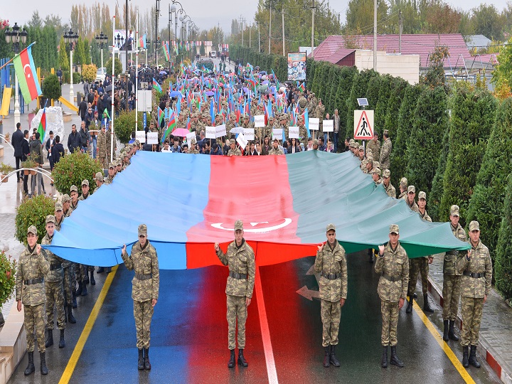 Füzuli rayonunda “Bayraq yürüşü” keçirilib – FOTO
