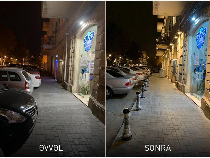 Тротуары Баку освобождаются от припаркованных на них автомобилей – ФОТО