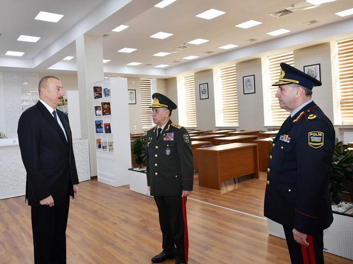 İlham Əliyev Polis Akademiyasında yeni tədris binasının açılışında iştirak edib