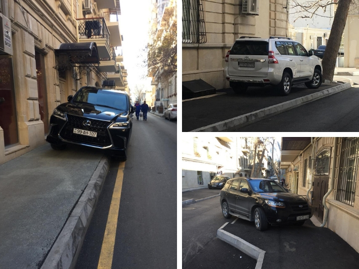 Безобразие как стиль жизни: Бакинские тротуары облюбованы водителями как место для парковки – ФОТОФАКТЫ