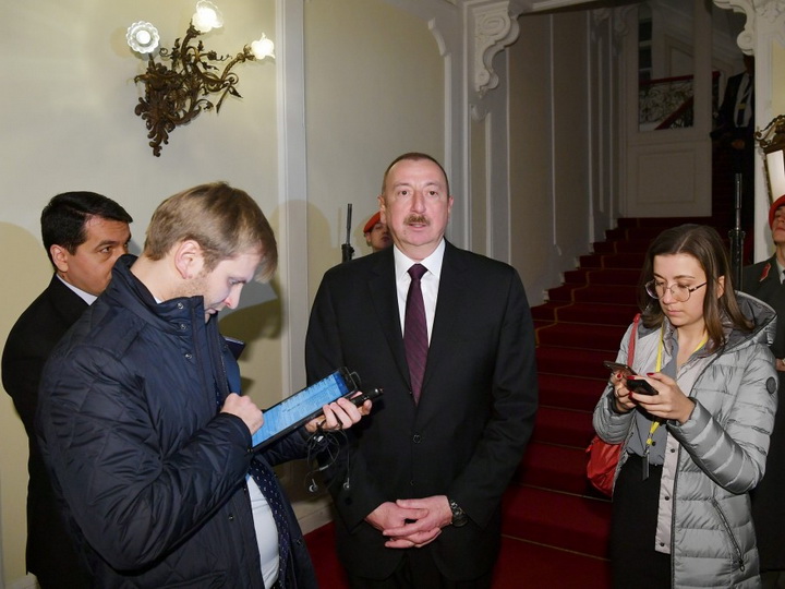 Президент Ильхам Алиев в Вене дал интервью Российскому информационному агентству ТАСС