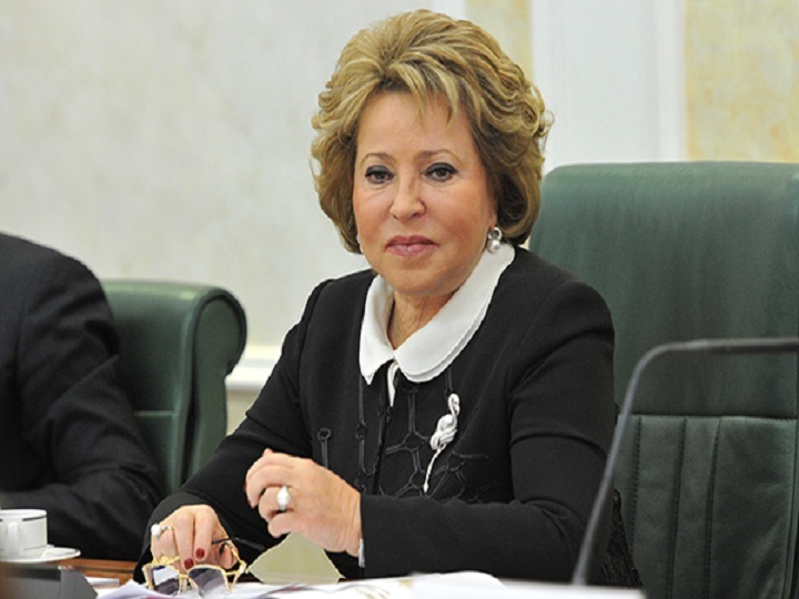 Valentina Matviyenko “Dostluq” ordeni ilə təltif edilib