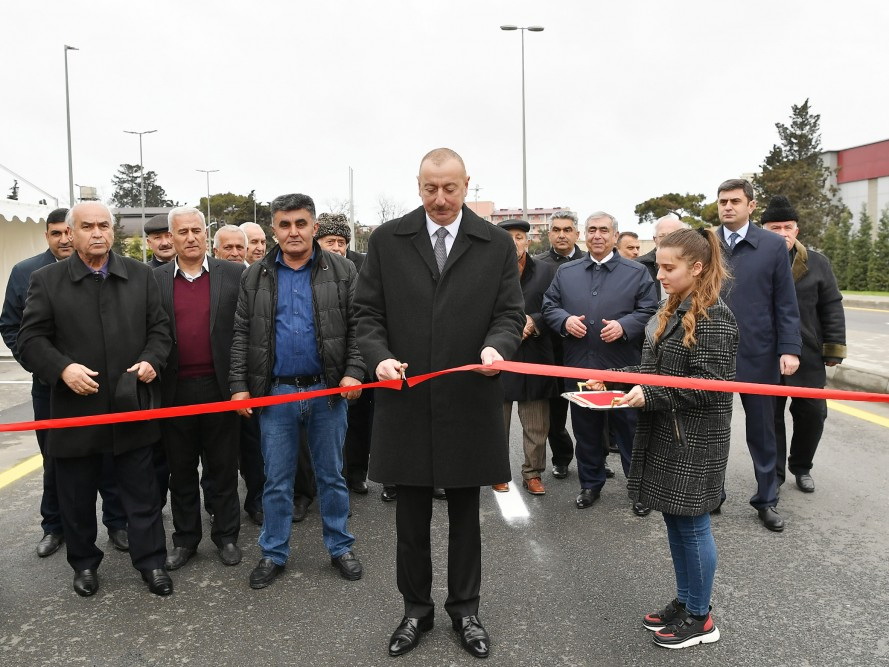 Президент Ильхам Алиев принял участие в открытии автомобильной дороги Мардакян-Гала - ФОТО