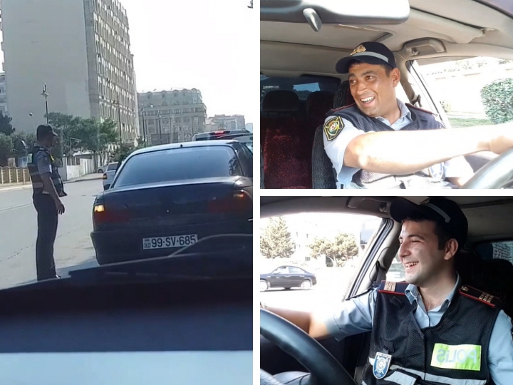 Как Дорожная полиция Баку помогает водителям - ВИДЕО