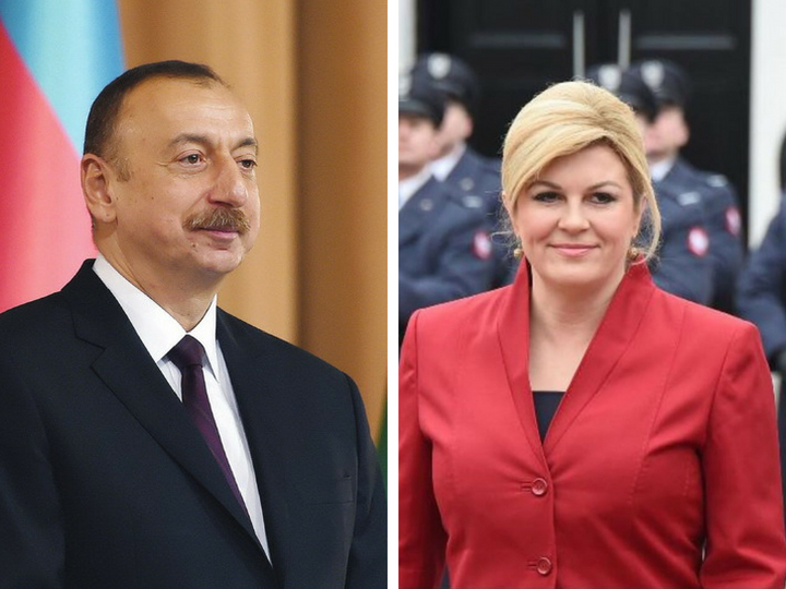 Президент Азербайджана поздравил президента Хорватии