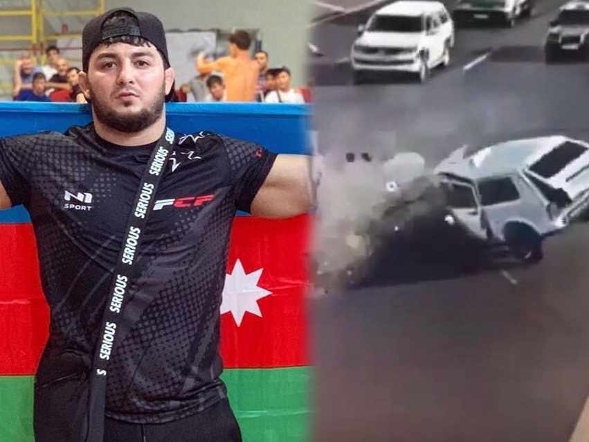 Новые кадры ДТП в Баку, в котором погиб чемпион мира - ВИДЕО - ФОТО