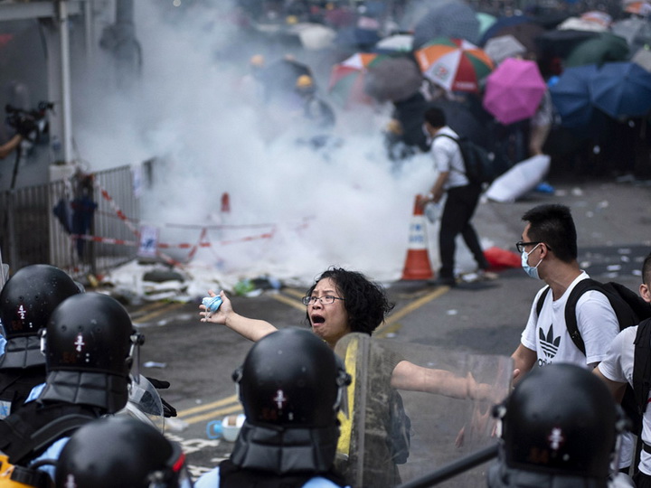 В Гонконге произошли беспорядки из-за очередной акции протеста