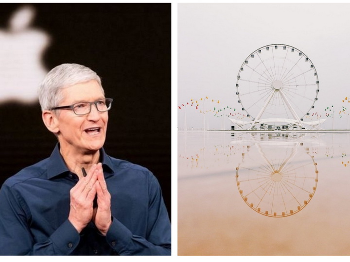 Глава Apple показал в Twitter невероятный кадр бакинского колеса обозрения, снятый на iPhone - ФОТО