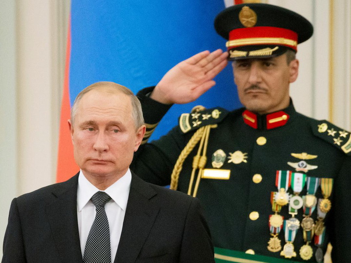 Саудовский духовой оркестр удивил Путина фальшивым исполнением российского гимна – ВИДЕО