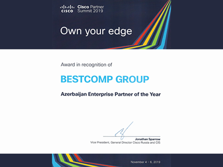 Bestcomp Group  выбрана «Партнером года в Азербайджане» на саммите CISCO