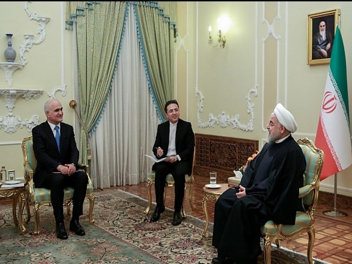 Azərbaycan nümayəndə heyəti İran prezidenti ilə görüşüb – FOTO
