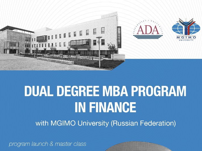 Университет ADA запускает совместную с МГИМО программу MBA по финансам – ФОТО
