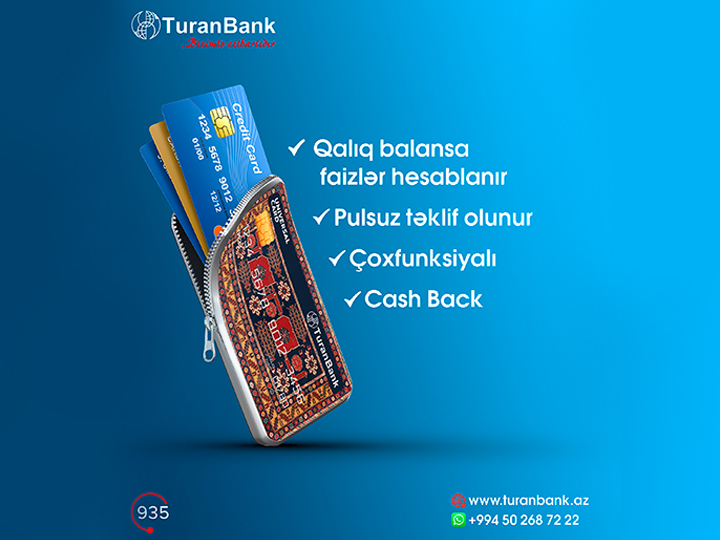 TuranBankdan çoxfunksiyalı kart!
