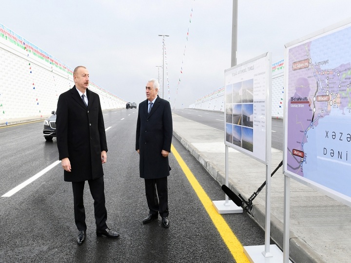 Prezident İlham Əliyev Pirşağıda avtomobil tunelinin açılışında iştirak edib – FOTO – YENİLƏNİB