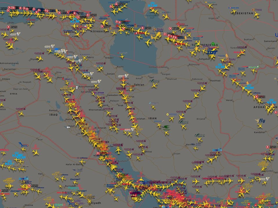 Иранский кризис: В небе над Азербайджаном увеличилось число самолетов – ФОТО