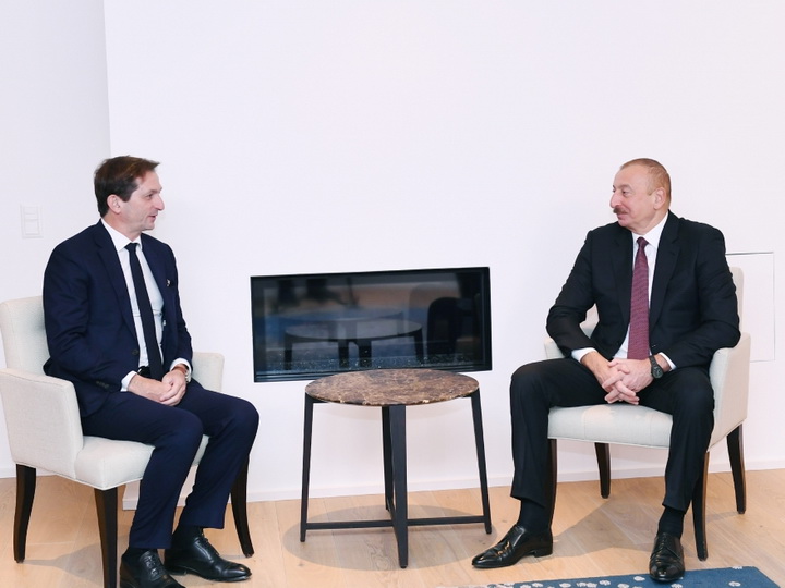 Президент Ильхам Алиев встретился в Давосе с генеральным исполнительным директором SUEZ Group - ФОТО