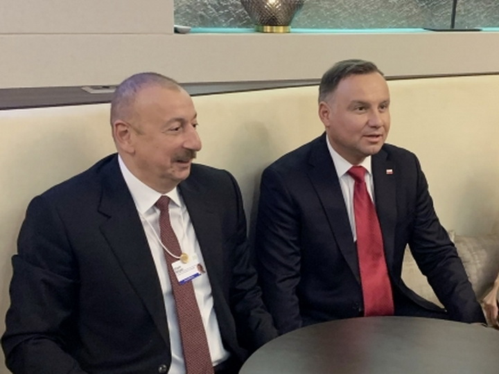 В Давосе состоялась встреча Президента Азербайджана и Президента Польши - ФОТО