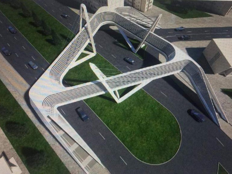 В Баку строят новый уникальный пешеходный переход-«звезду» – ФОТО