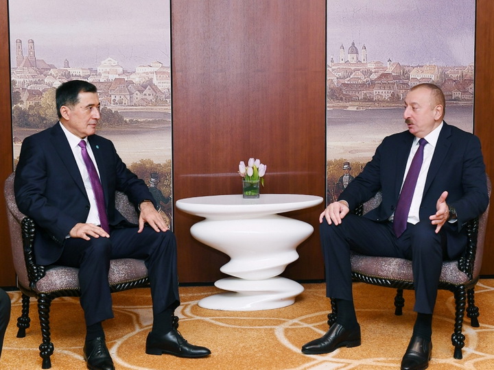 Президент Ильхам Алиев встретился в Мюнхене с генсеком ШОС - ФОТО