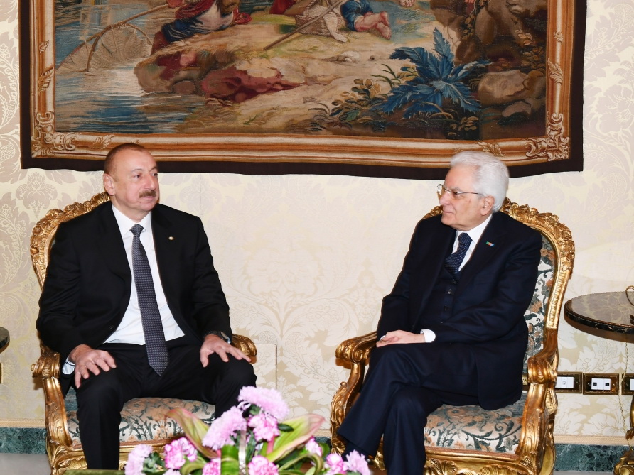 Состоялась встреча президентов Азербайджана и Италии один на один - ФОТО