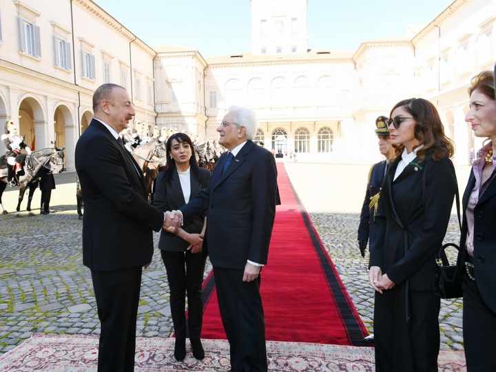 В Риме состоялась церемония официальных проводов Президента Ильхама Алиева - ФОТО