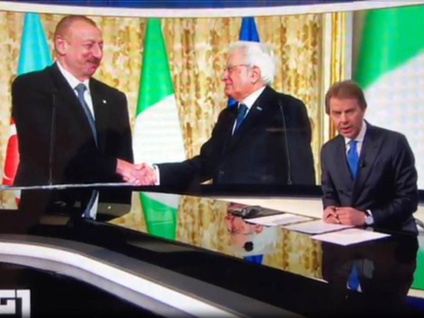 На телеканале Rai прошел репортаж о государственном визите Президента Ильхама Алиева в Италию - ФОТО