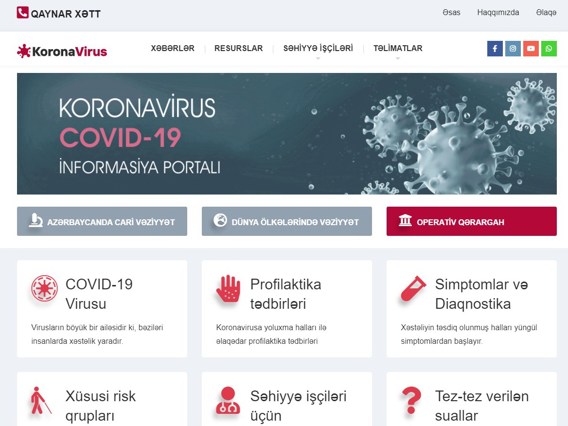 Koronavirusinfo.az – все, что вам нужно знать о коронавирусе