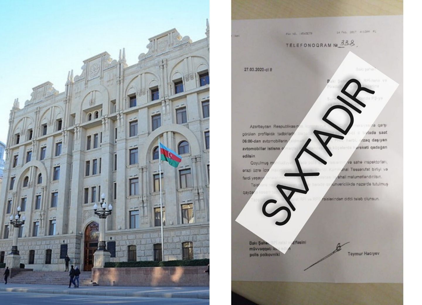 МВД: Сообщение о полном ограничении движения транспорта в Баку - фейк - ФОТО