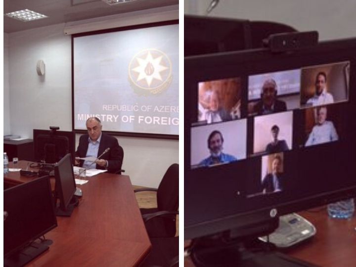 Проходит встреча глав МИД Азербайджана и Армении в формате видеоконференции - ФОТО