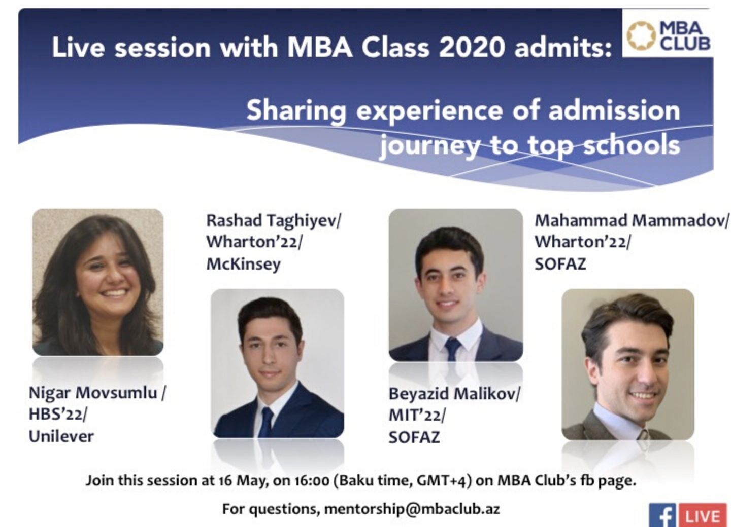 MBA Club Mentorship: biznes idarəçiliyi üzrə beynəlxalq dərəcəyə yönəlmiş Azərbaycan gəncləri üçün kömək