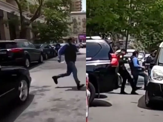 В центре Баку полиция поймала вора – ВИДЕО