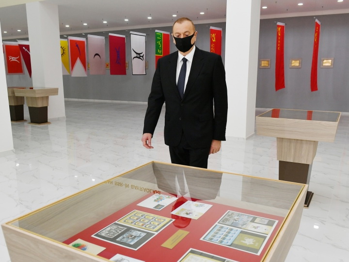 Президент Ильхам Алиев принял участие в открытии Музея государственных символов в Тертере - ФОТО
