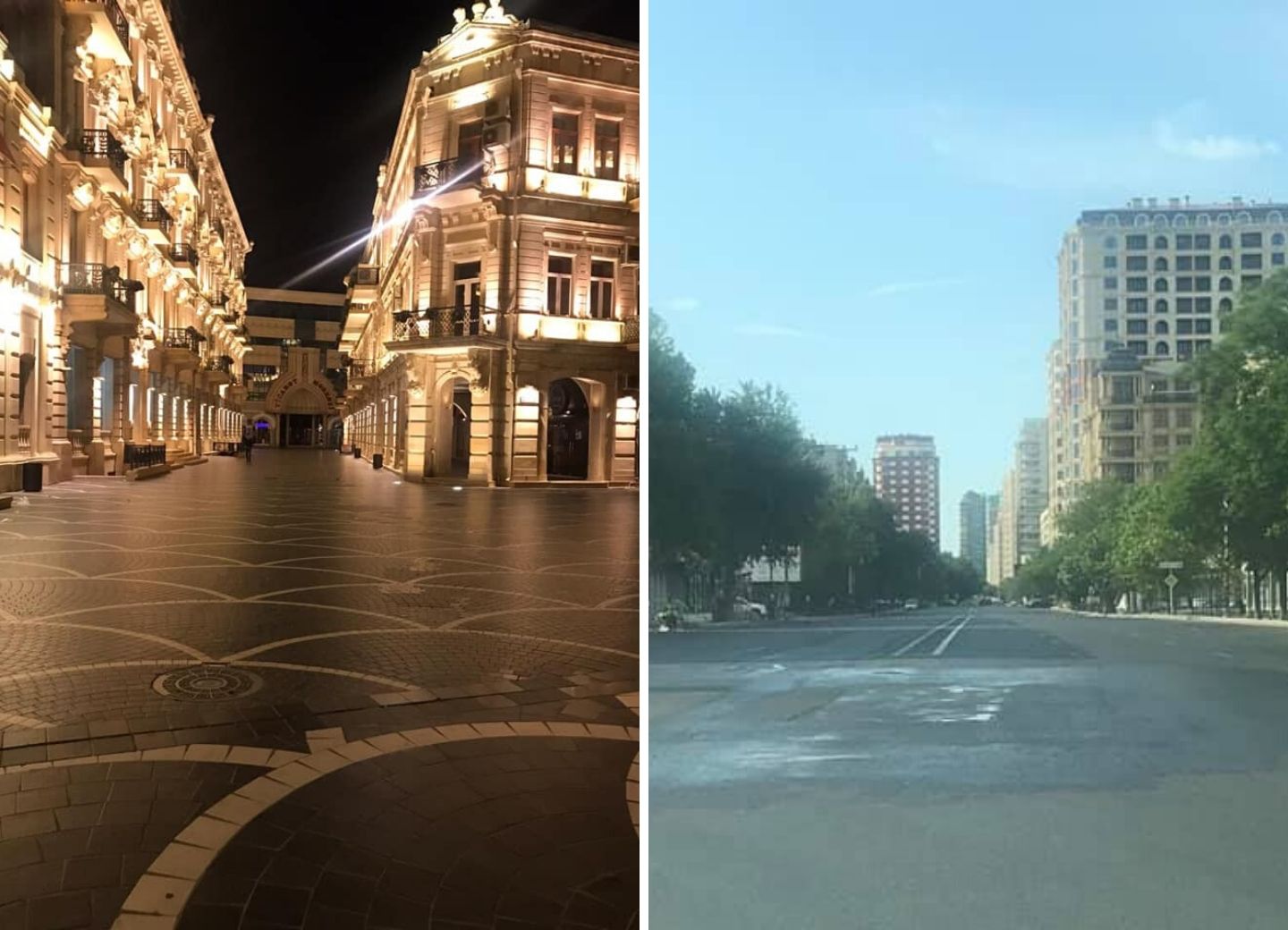 Пустынные улицы карантинного Баку – ФОТО 