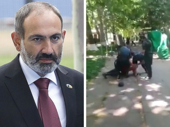 Paşinyan tibbi maskası olmayan vətəndaşlara qarşı güc tətbiq olunmasına haqq qazandırdı - VİDEO