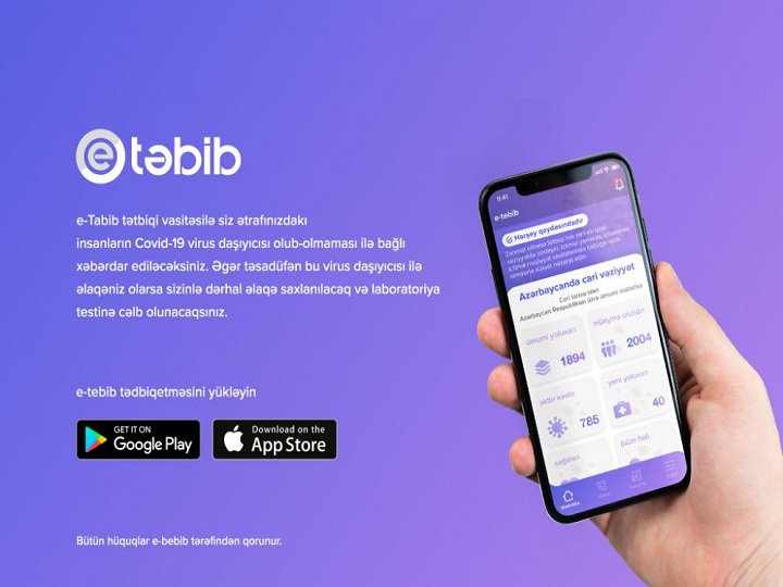 E-TEBİB tətbiqi vasitəsilə virusa yoluxub-yoluxmadığınızı biləcəksiniz